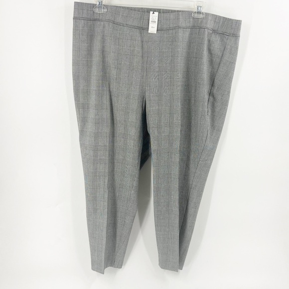 ✅ NWT TALBOTS MINI CHECK COTTON BI-STRETCH PULL-ON SKINNY ANKLE PANT SIZE 22WPET - Picture 2 of 8